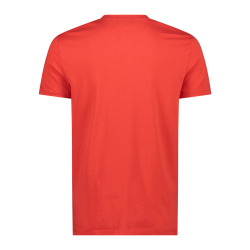 T-shirt stretch da uomo con logo in cotone cmp
