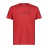 T-shirt stretch da uomo con logo in cotone CMP