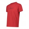 T-shirt stretch da uomo con logo in cotone CMP