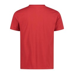 T-shirt stretch da uomo con logo in cotone CMP