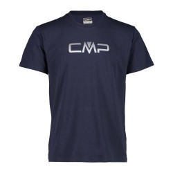 T-shirt stretch da uomo con logo in cotone CMP
