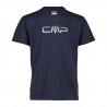 T-shirt stretch da uomo con logo in cotone CMP