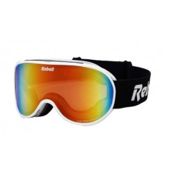 MASCHERA DA SCI DOPPIA LENTE SPECCHIO ROSSO ANTIFOG REBELL