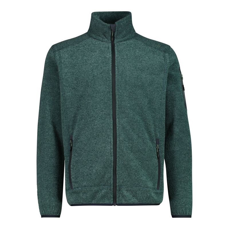 Giacca in Pile da uomo in knit-tech mélange cmp