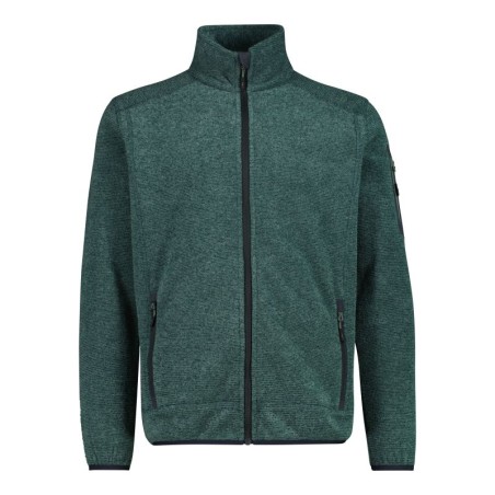 Giacca in Pile da uomo in knit-tech mélange cmp