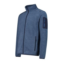 Giacca in Pile da uomo in knit-tech mélange cmp