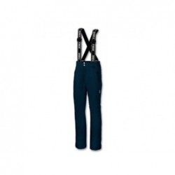 Pantaloni da Sci per Bambini Brugi JW11 in tessuto impermeabile, bretelle regolabili idrorepellente antivento